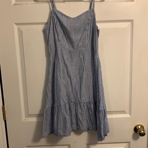 ⭐️White and blue striped sun dress